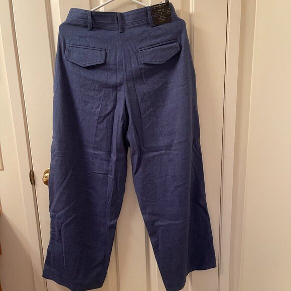 New Banana Republic Factory Linen-Blend Wide Leg Pants - Size 6 Petite - Picture 4 of 5